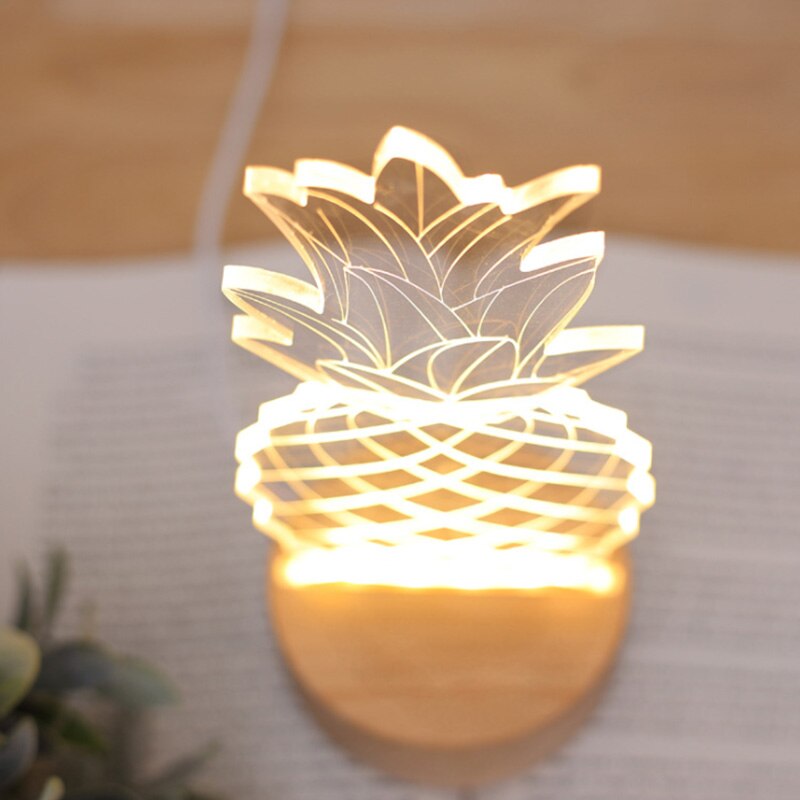 Lampe de Chevet Ananas en bois