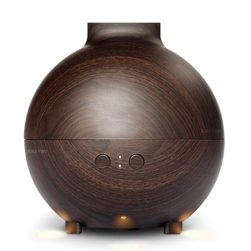 diffuseur huiles essentielles en bois marron allumé