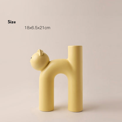 Vase forme de Chat pour Fleurs