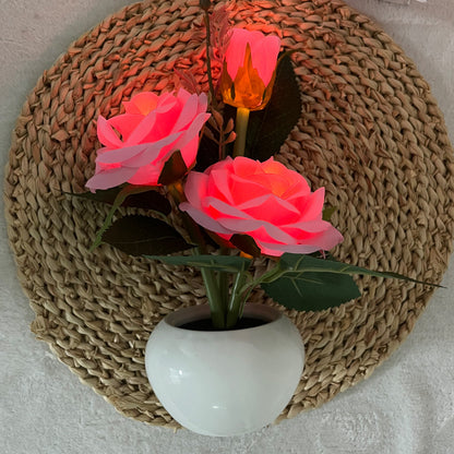 Veilleuse LED Rose - Créez une Ambiance Décorative Douce