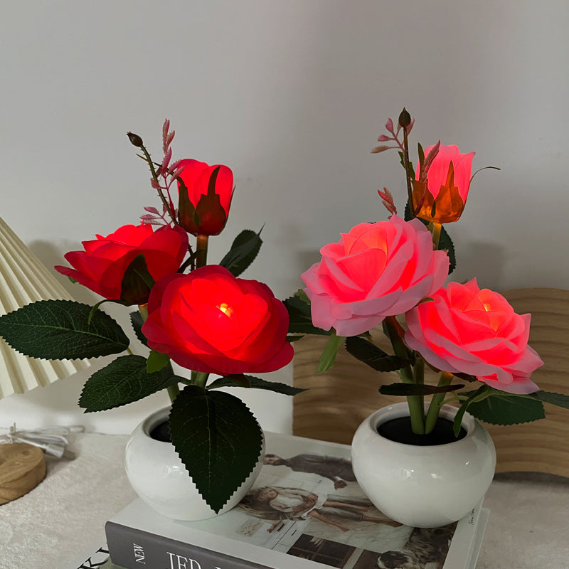 Veilleuse LED Rose - Créez une Ambiance Décorative Douce
