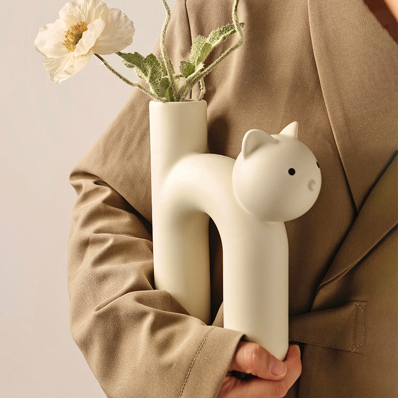 Vase forme de Chat pour Fleurs