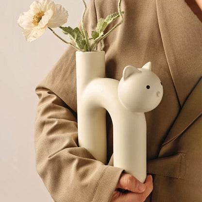 Vase forme de Chat pour Fleurs